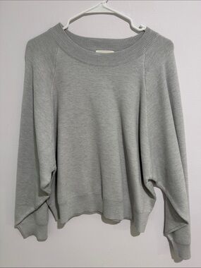 Everyday Cozy Light Gray Crewneck Sweater